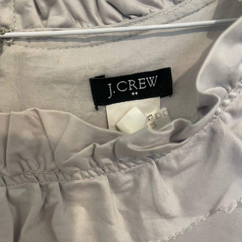 J.Crew Light Gray Ruffled Dress